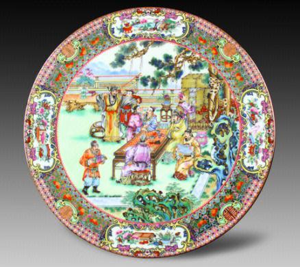 广彩是清代雍正乾隆年间为扩大对外贸易而发展起来的一种外销瓷器又