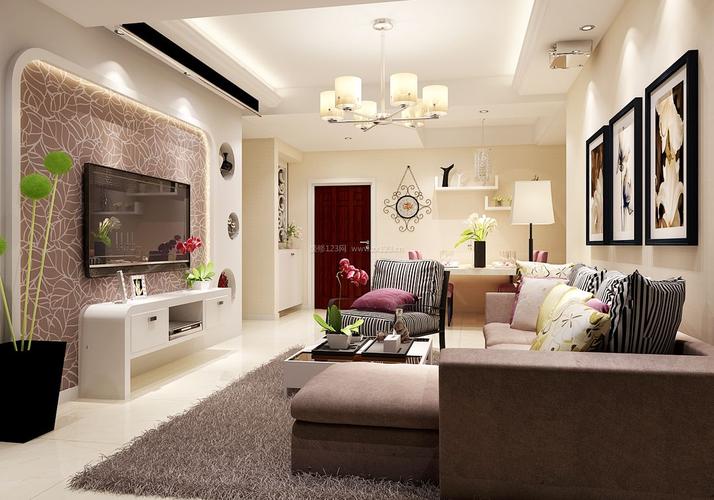 2022小户型房屋客厅多人沙发装修效果图片