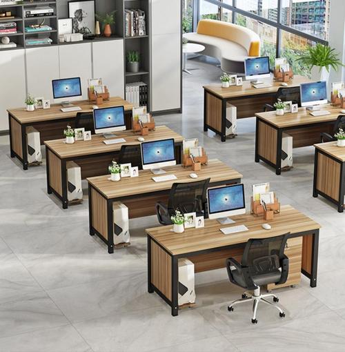 财务办公桌职员办公桌单人简约现代电脑桌四人位办公室桌子财务办公