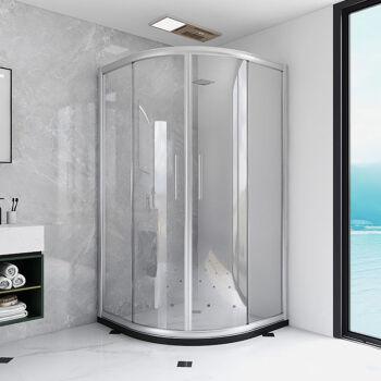 温妤浴屏弧扇形网红淋浴房隔断卫生间干湿分离隔断玻璃门浴室简易整体