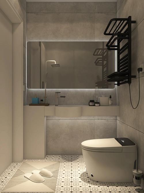 极简风浴室设计丨4m05卫浴空间的合理布局