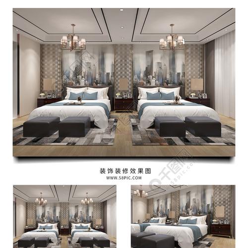 新中式风格酒店包间装修设计效果图3年前发布
