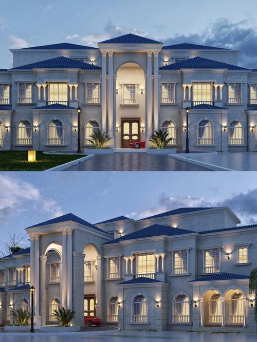 大面宽三层欧式风格自建别墅私宅设计