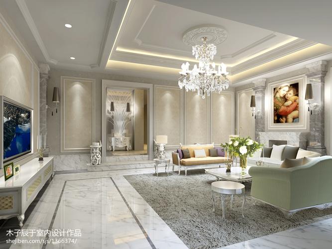 客厅客厅欧式豪华720m05别墅豪宅设计图片赏析