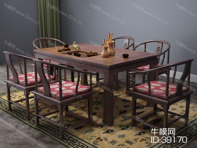 茶桌茶桌椅3d模型下载