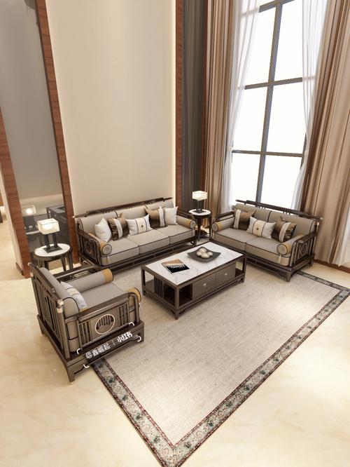 新中式实木沙发提升客厅品味