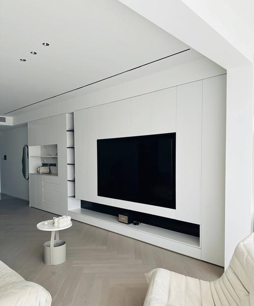 白色系客厅装修效果图现代风极简配色空间房间颜色