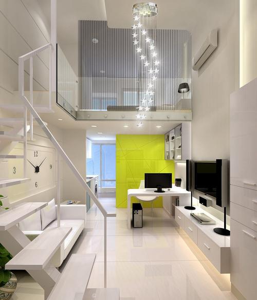 现代简约式风格挑高客厅装修效果图