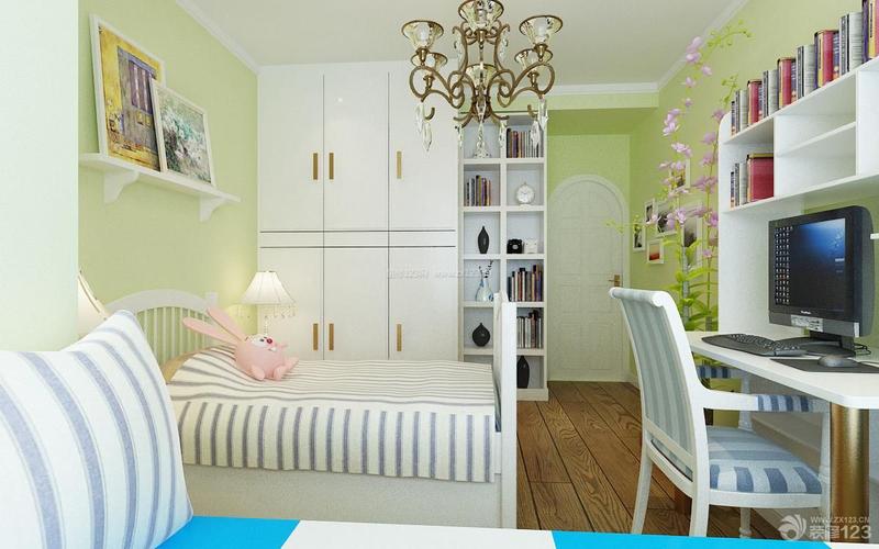 现代欧式女生卧室装修效果图大全2014图片