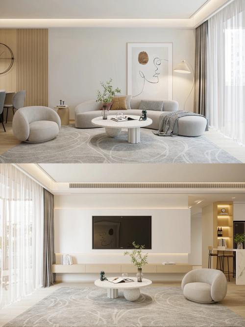 8w全部搞定室内设计原创设计客厅设计现代风格极简主义小户型