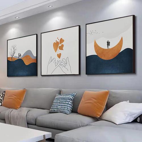 现代抽象客厅装饰画简约艺术沙发背景墙组合挂画现代装饰画