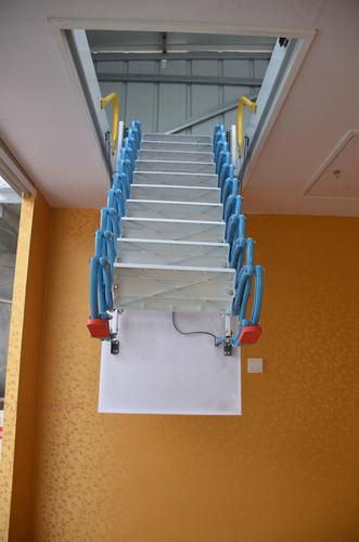 高档家用遥控全自动电动钛镁合金伸缩楼梯楼梯阁楼楼梯升降楼梯