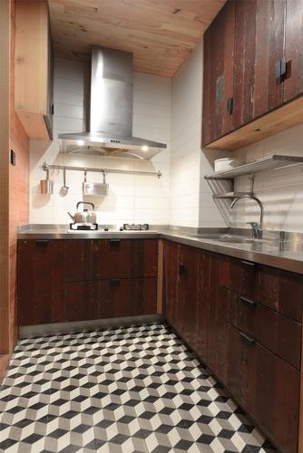 古典中式公寓装修厨房布局图齐家网装修效果图