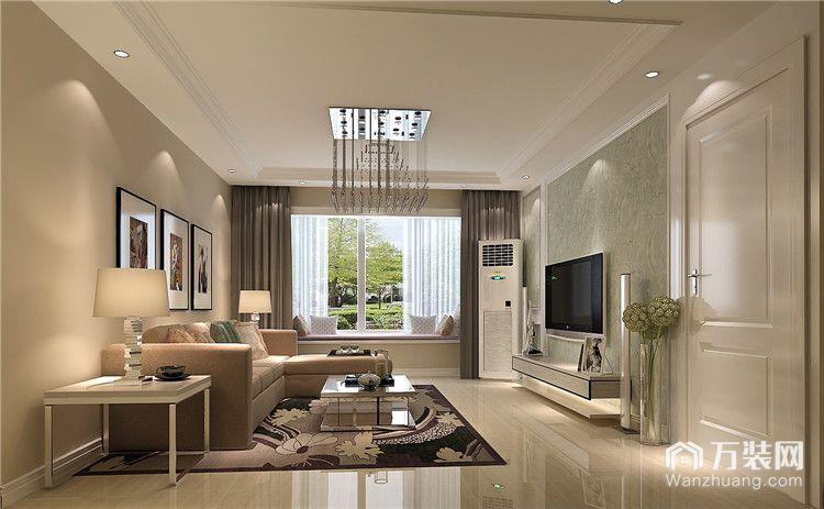江南山水98平米装修设计效果客厅沙发电视墙