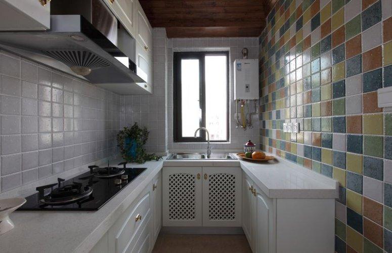 混搭风格家装厨房装修效果图白色欧式橱柜设计图大全