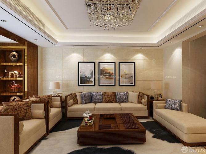 2022现代客厅沙发背景墙装饰画装修效果图片