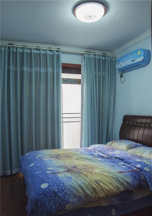 中式古典三居室卧室窗帘装修效果图大全