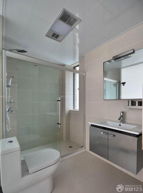 干湿分离卫生间浴室柜装修效果图设计456装修效果图