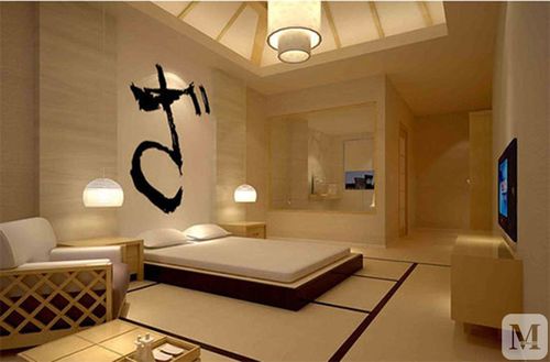 日式卧室窗帘装修效果图