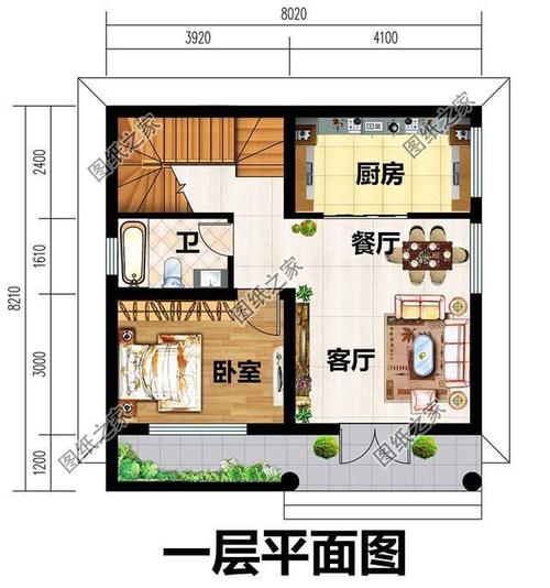 农村宅地基小开间8米左右的二层房屋设计图满足你的条件