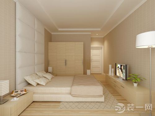 现代风格长方形卧室装饰装修设计效果图