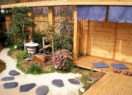 禅意日式私家花园设计效果图施工实景图欣赏山水庭院园林