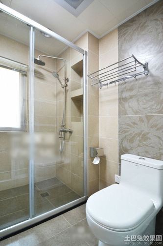 卫生间卫浴玻璃移门装修效果图设计图片赏析