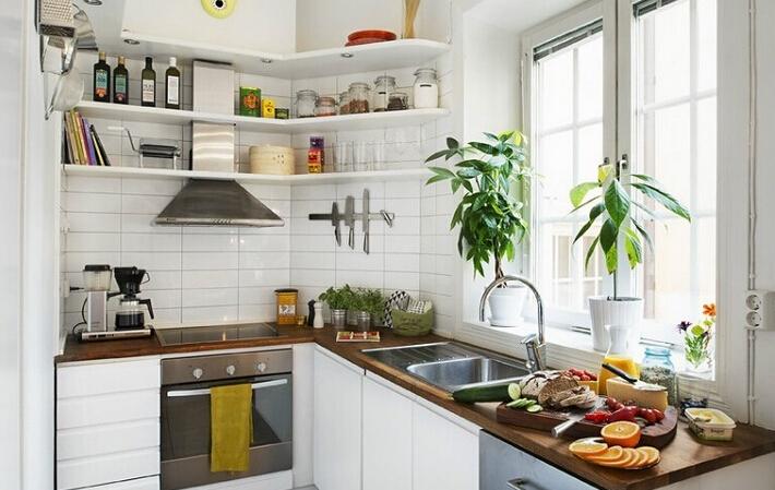 35款现代简约小户型小空间厨房装修效果图实用厨房餐厅装修是亮点