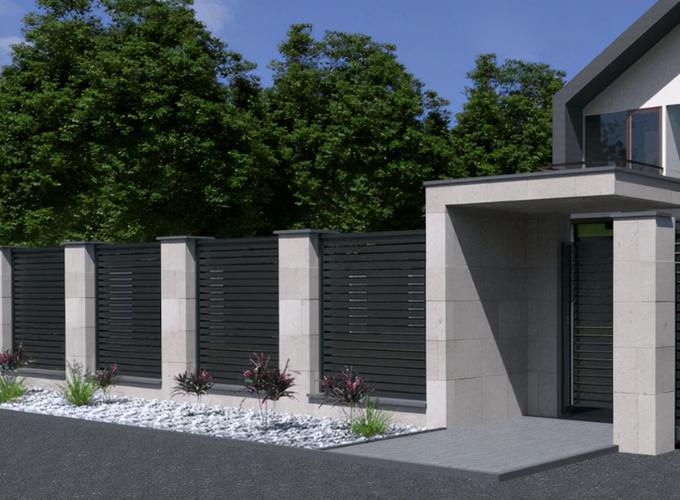 简约风格围墙案例做法好看又实用做院子就选它庭院空间的设计