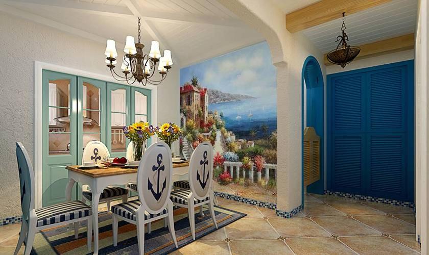 地中海风格餐厅家具图片