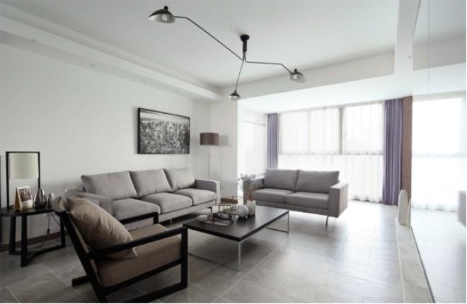 昆泰国际公寓现代简约风格客厅装修效果图