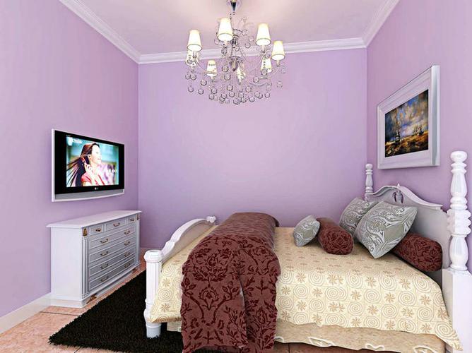 卧室设计上以简约的墙面漆代替复杂的花纹壁纸采用更为明快