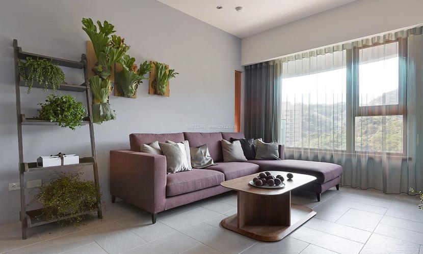 80平米两房简单客厅沙发颜色装修效果图