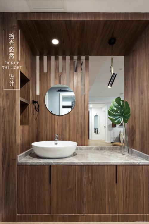 大平层现代卫浴洗手台设计卫生间洗漱台卫生间现代简约170m²三居设