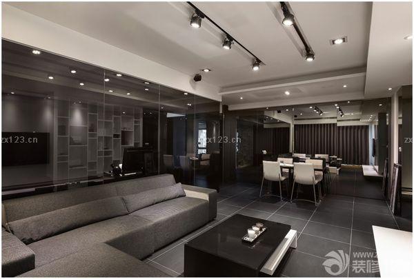 黑白室内装潢客厅设计效果图设计456装修效果图