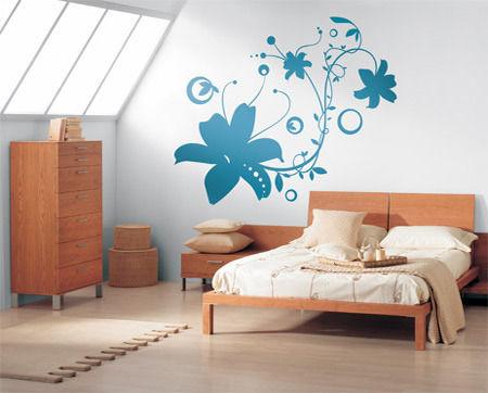 蓝色花朵图案简单大方颜色也恰到好处适合简约风格的卧室.