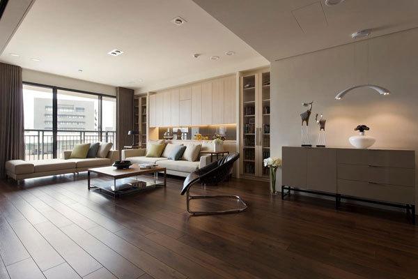 60个客厅实木复合地板装修