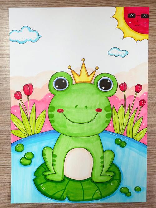 儿童画动物系列青蛙