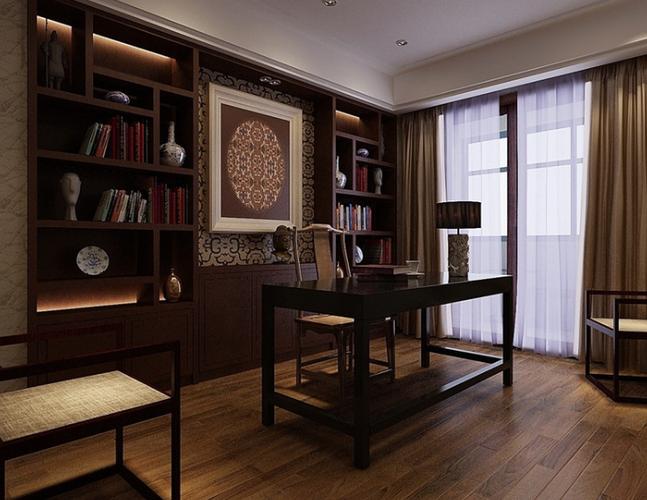 中式书房装修效果图片大全中式书房装修设计图欣赏