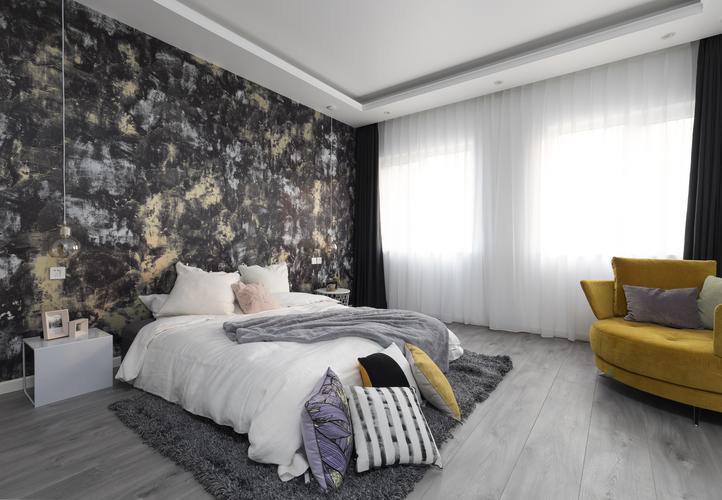 优雅644平美式别墅卧室装修装饰图卧室窗帘2图美式经典卧室设计图片