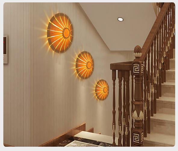 新中式壁灯楼梯过道灯背景墙灯创意个性艺术装饰灯具东南亚售楼处