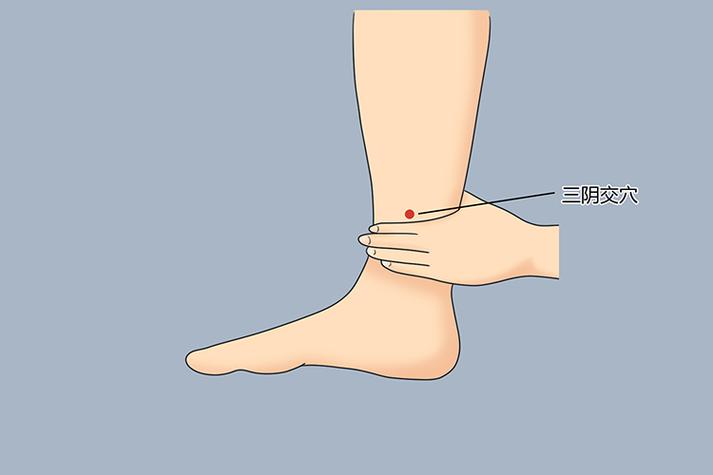 三阴交是人体的一个穴位其位置并没有性别差异位于小腿内侧足内踝