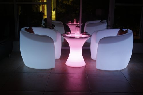 时尚简约发光酒吧桌椅现代led户外桌子创意休闲发光家具咖啡桌led图片
