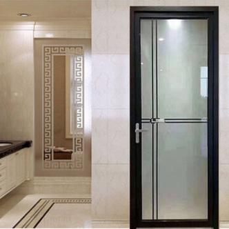 钛镁铝合金卫生间洗手间门平开门厨房厕所门钢化玻璃厨卫浴室门定制80