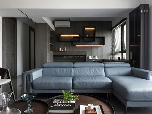 客厅蓝色沙发搭配图片装信通网效果图