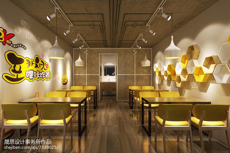 噗咖炸鸡形象店设计山东济南市餐饮空间设计图片赏析