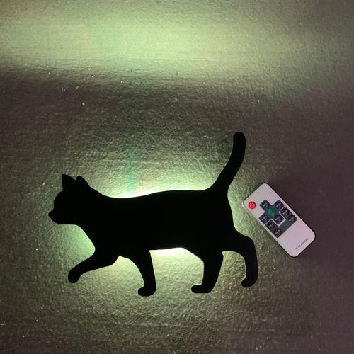 代发led光控声控小夜灯剪影灯影子灯led投影灯猫咪壁灯动物灯猫灯
