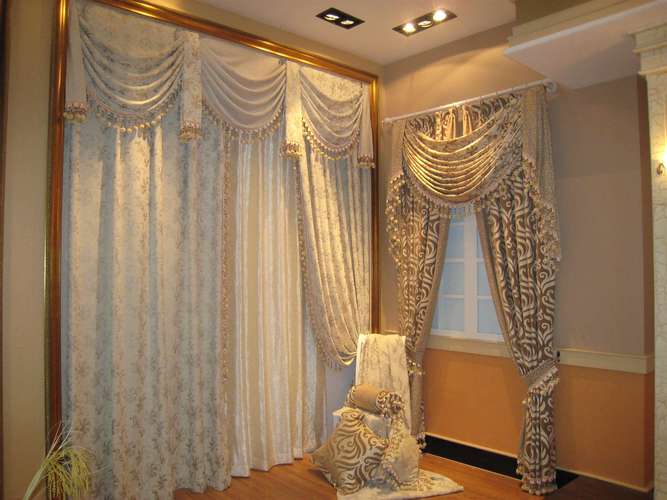 客厅美式窗帘110平米装修