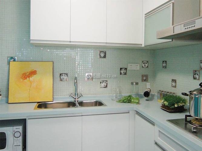 地中海风格136平米厨房水池装修图片装修123效果图