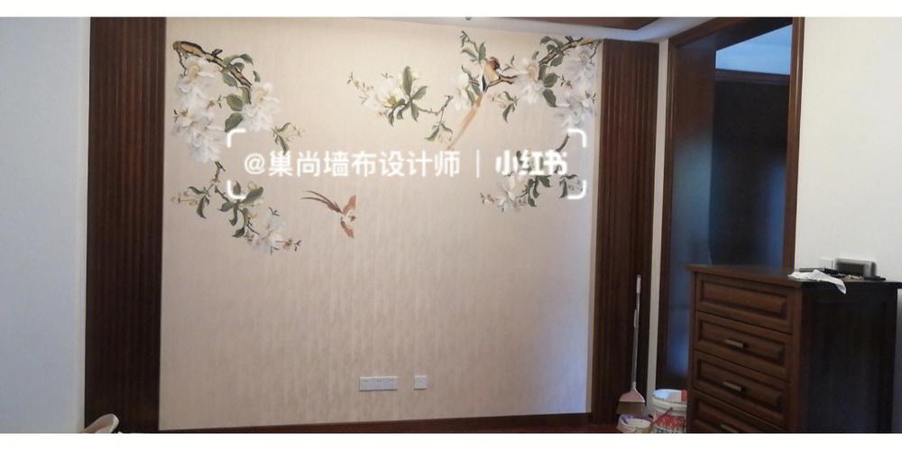 新中式独绣背景墙布电视背景墙